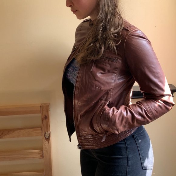 Danier Brown Leather Jacket - Picture 1 of 6